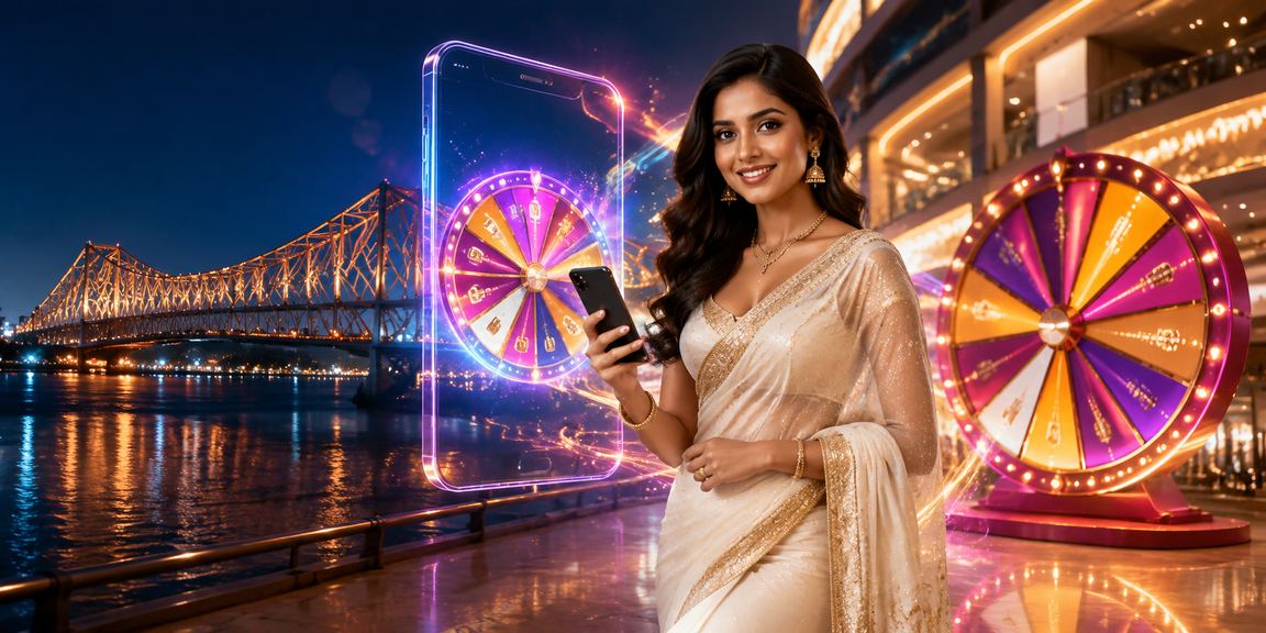 Kolkata Howrah Bridge with roulette theme